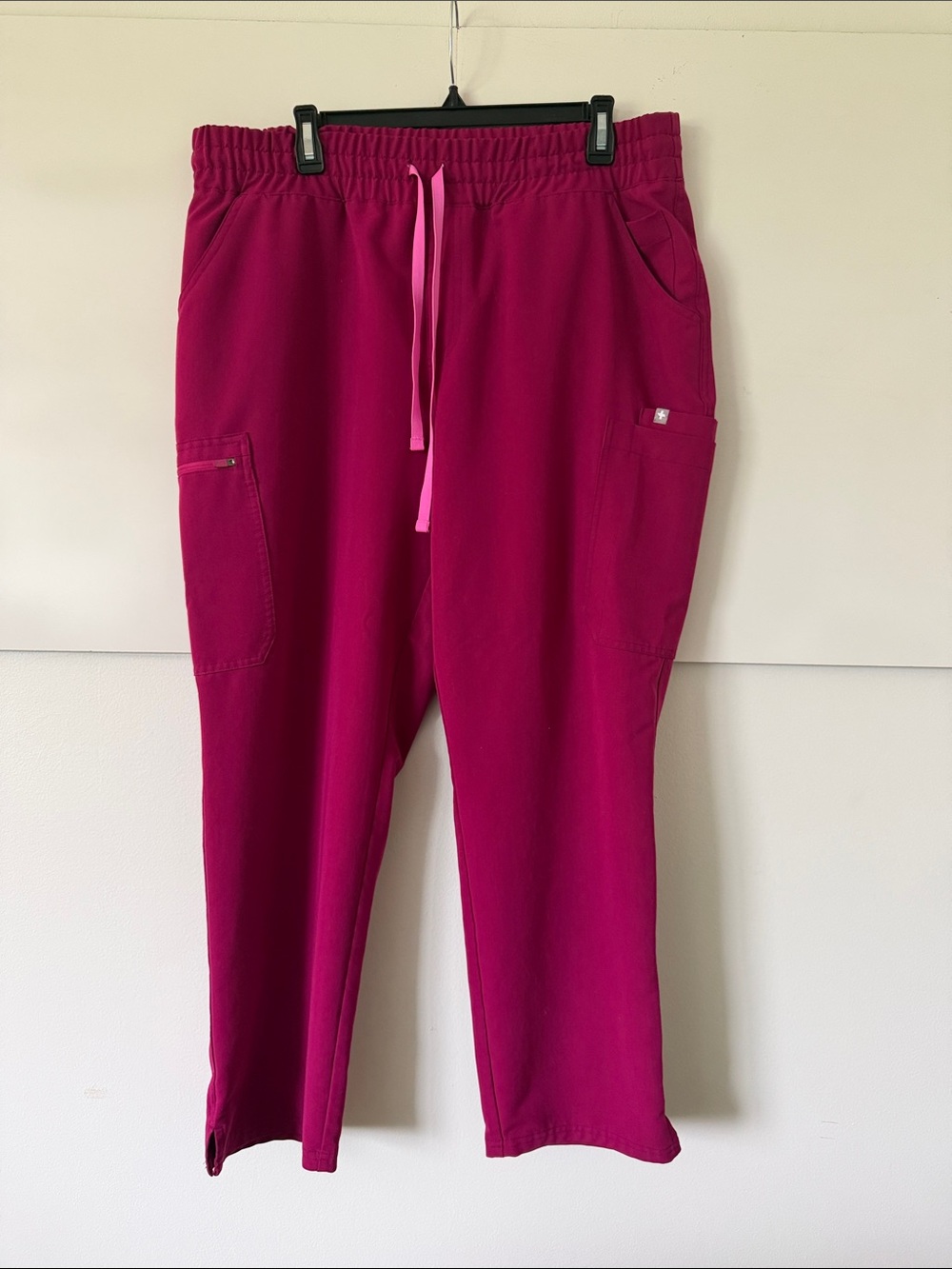 Figs Dark Magenta High Waisted Dowa scrub pants